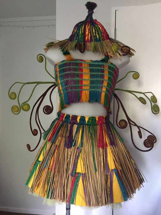 Natura Aura Weaving - Handwoven Contemporary Rainbow Harakeke Punga Fairy