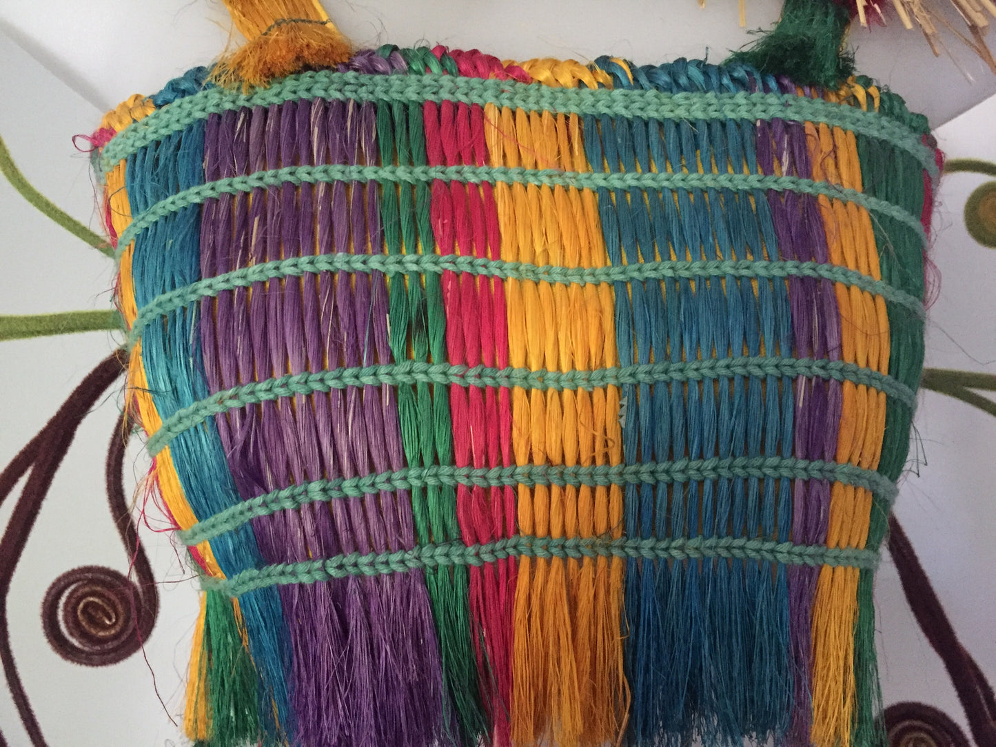 Natura Aura Weaving - Handwoven Contemporary Rainbow Harakeke Punga Fairy